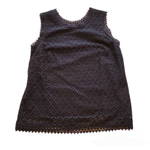 Merona Womens Lace Black Sleeveless Top Size Small